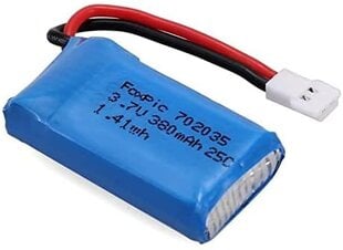 3 tükki 3.7v, 380mAh laetavad Lipo akud Rc Quadricopter Drones HUBSAN X4 H107L H107C H107D H107 V252 JXD 385 jaoks цена и информация | Смарттехника и аксессуары | kaup24.ee