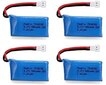 4 tükki 3.7v, 380mAh laetavad Lipo akud Rc Quadricopter Drones HUBSAN X4 H107L H107C H107D H107 V252 JXD 385 jaoks цена и информация | Nutiseadmed ja aksessuaarid | kaup24.ee