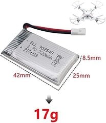 4 tükki laetav Lipo aku (3.7v, 720mAh Lipo) Rc Quadricopter Drones Syma X5 X5C X5SC X5SW, Cheerson CX-30W, Skytech M68, Wltoys F949 + laadija цена и информация | Смарттехника и аксессуары | kaup24.ee