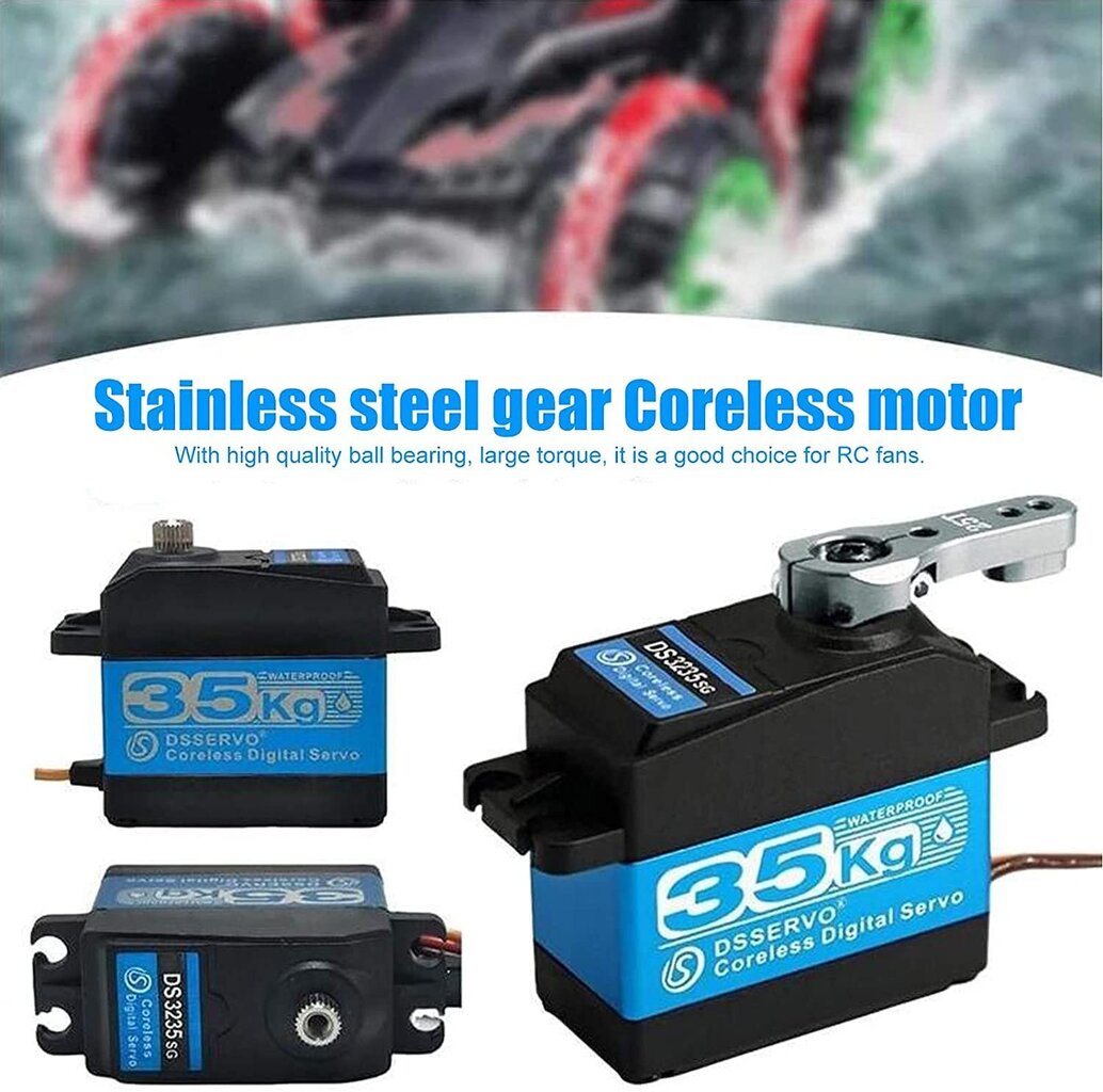 35KG roostevabast terasest Coreless Digital Servo Gear 7.4V kõrge pöördemomendiga veekindel DS3235 koos 25T servo arm RC auto robotid (180 °) цена и информация | Nutiseadmed ja aksessuaarid | kaup24.ee