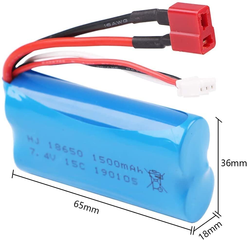 1 tk Li-Ion aku 7.4V 1500mAH 12428 / FY01 / FY02 / FY03 laetavaks tarvikuks varuosad kaugjuhtimispuldi RC autodele hind ja info | Nutiseadmed ja aksessuaarid | kaup24.ee