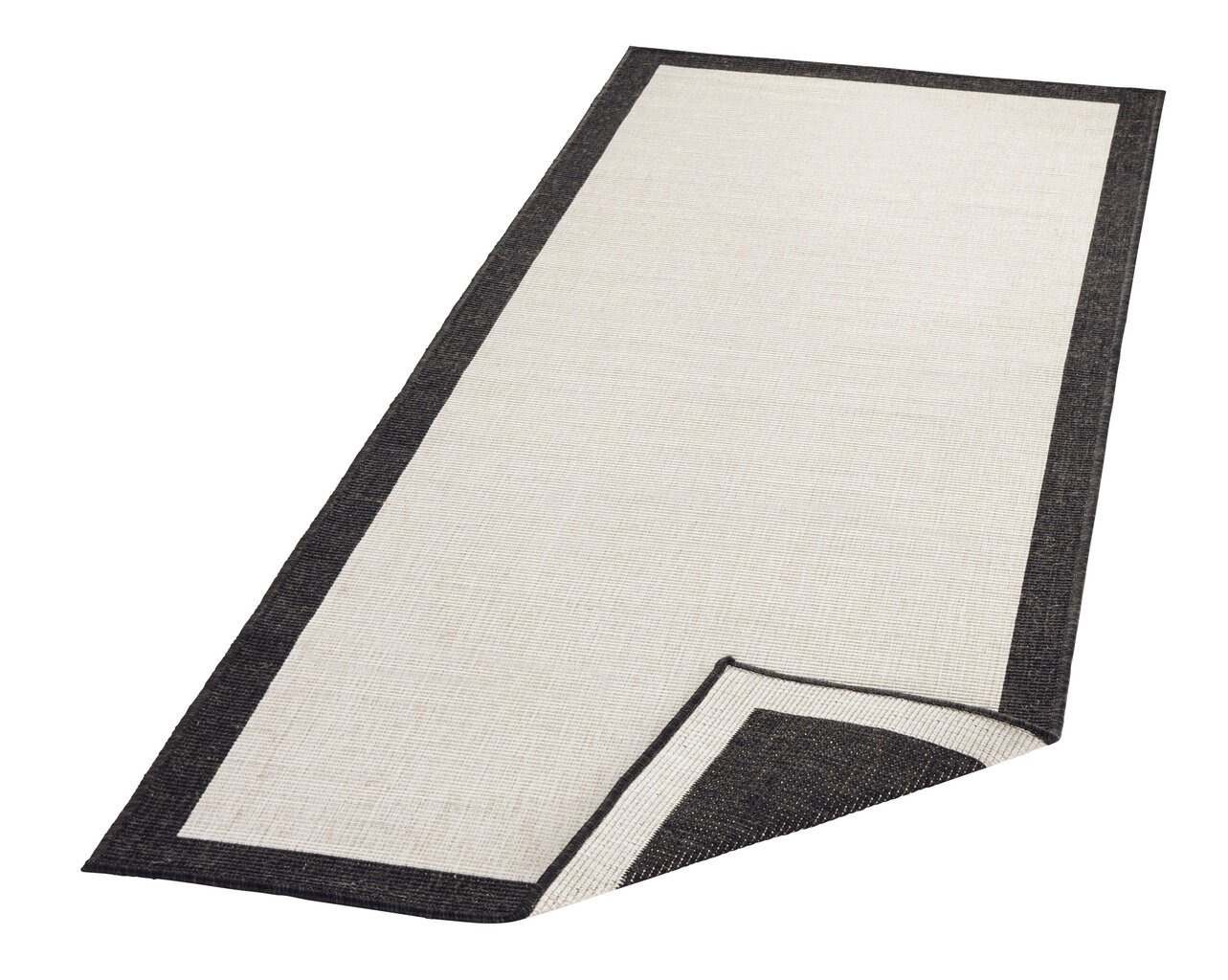 Vaip NORTHRUGS Twin Panama Black Cream, 80x250 cm цена и информация | Vaibad | kaup24.ee