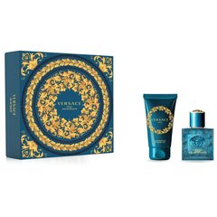 Meeste komplekt Versace Eros: dušigeel, 50 ml, EDT, 30 ml hind ja info | Meeste parfüümid | kaup24.ee