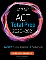 ACT Total Prep 2020-2021: 6 Practice Tests plus Proven Strategies plus Online plus Video hind ja info | Ühiskonnateemalised raamatud | kaup24.ee