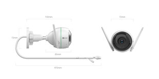 Wi-Fi 2MP камера наружного наблюдения Ezviz C3WN цена и информация | Камеры видеонаблюдения | kaup24.ee