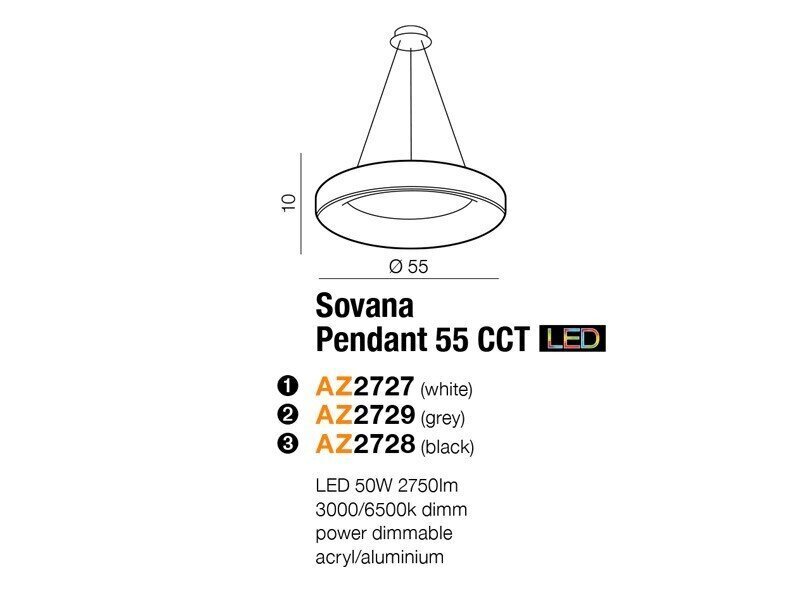 Rippvalgusti AZzardo Sovana AZ2729 цена и информация | Rippvalgustid | kaup24.ee