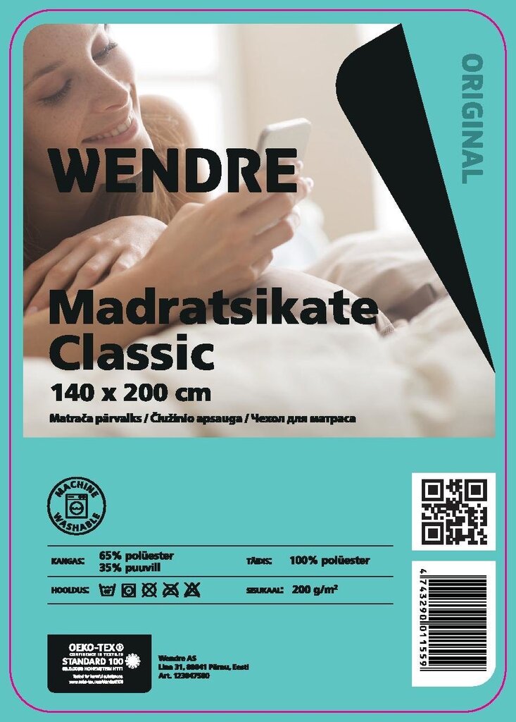 Wendre madratsikate Classic, 140 x 200 cm цена и информация | Voodilinad | kaup24.ee