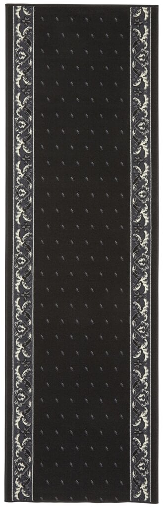 Vaip Hanse Home Basic Floret Black, 80x300 cm цена и информация | Vaibad | kaup24.ee