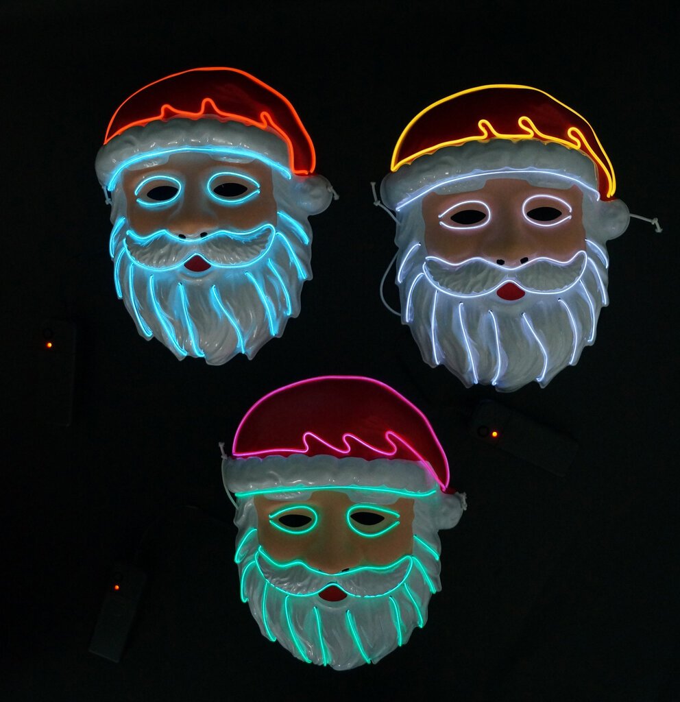 Jõulu helendav mask - Jõuluvana hind ja info | Karnevali kostüümid | kaup24.ee