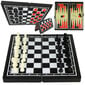 Magnetiline kabe, male ja backgammon komplekt 3 in 1 цена и информация | Lauamängud ja mõistatused | kaup24.ee