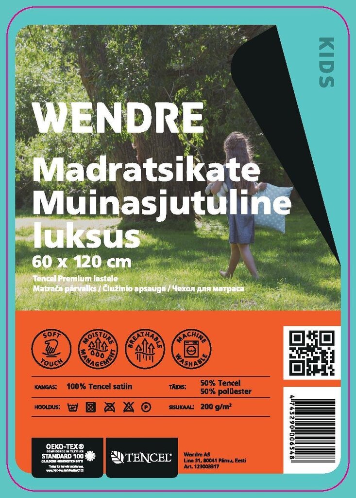 Wendre madratsikate Muinasjutuline luksus 60 x 120 cm цена и информация | Voodilinad | kaup24.ee