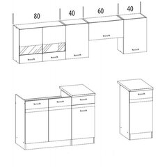 Кухонный гарнитур Eliza 220 цена и информация | Кухонные гарнитуры | kaup24.ee