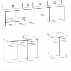 Köögikomplekt ELIZA 240 цена и информация | Кухонные гарнитуры | kaup24.ee