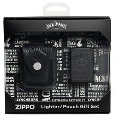 Подарочный набор зажигалка Zippo 48460 Jack Daniel's® и кожаный чехол цена и информация | Зажигалки и аксессуары | kaup24.ee