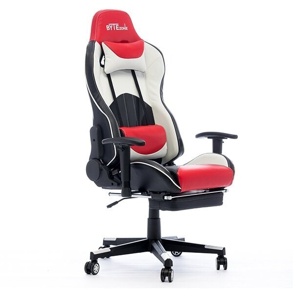 Massaažimängutool ByteZone Dolce Gaming Chair, must-punane hind ja info | Kontoritoolid | kaup24.ee