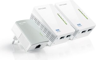 TP-LINK TPLINK Power-LAN PowerLAN TL-WPA4220 TLWPA4220 TKIT (TL-WPA4220 (TLWPA4220 TKIT) цена и информация | Маршрутизаторы (роутеры) | kaup24.ee