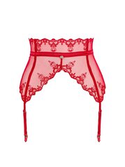 Lonesia Lace Suspender Belt - Red S/M hind ja info | Sukkpüksid | kaup24.ee