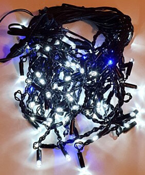 Jõulutuled purikad (õue) 120 LED, 6 m, külm valge /sinine (Flash) (136) 6602 hind ja info | Jõulutuled | kaup24.ee