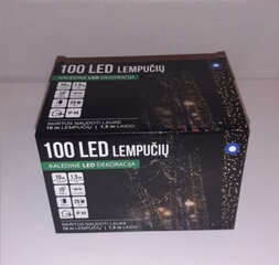 Jõulutuled õue 100 LED/10 m + 1,5m, värv: sinine / külm valge (Flash) (104) 6611 цена и информация | Гирлянды | kaup24.ee