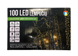 Jõulutuled õue 100 LED/10 m + 1.5 m, värvilised - 4 värvi + valge Flash (201) 6824 цена и информация | Гирлянды | kaup24.ee