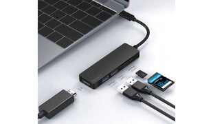 Platinet USB hub Multimedia 5in1 (45278) hind ja info | USB jagajad, adapterid | kaup24.ee