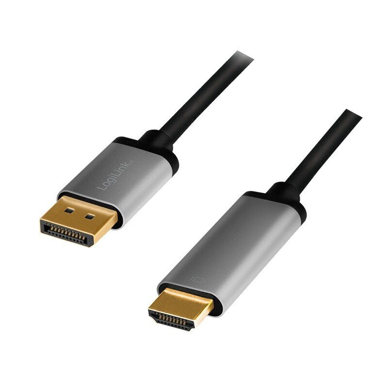 Displayport to HDMI 4K/60Hz, alu, 2m hind ja info | Kaablid ja juhtmed | kaup24.ee