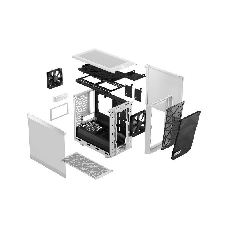 Fractal Design Meshify 2 Nano White TG clear tint hind ja info | Arvutikorpused | kaup24.ee