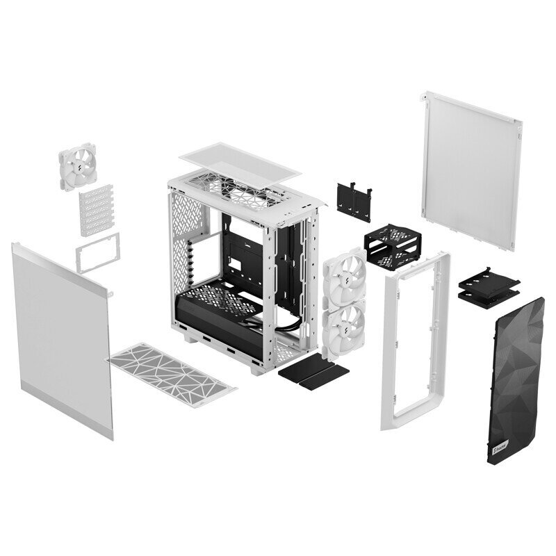 Fractal Design Meshify 2 Compact Lite White TG Clear цена и информация | Arvutikorpused | kaup24.ee