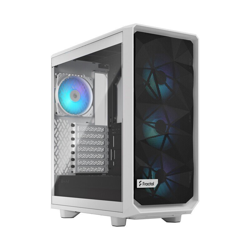 Fractal Design Meshify 2 Compact RGB White TG Clear hind ja info | Arvutikorpused | kaup24.ee