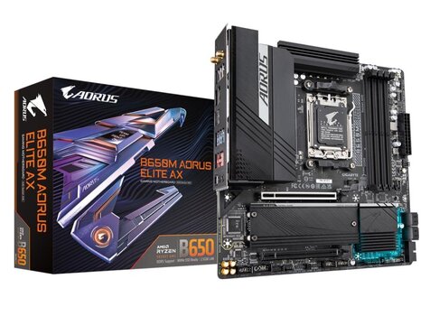 Gigabyte B650M Aorus Elite AX, Socket AM5, DDR5, Micro ATX, WiFi hind ja info | Emaplaadid | kaup24.ee