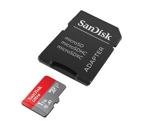 SanDisk 1TB Ultra microSDXC UHS-I with Adapter - Up to 150MB/s, C10, U1, Full HD, A1, SDSQUAC-1T00-GN6MA hind ja info | Mobiiltelefonide mälukaardid | kaup24.ee