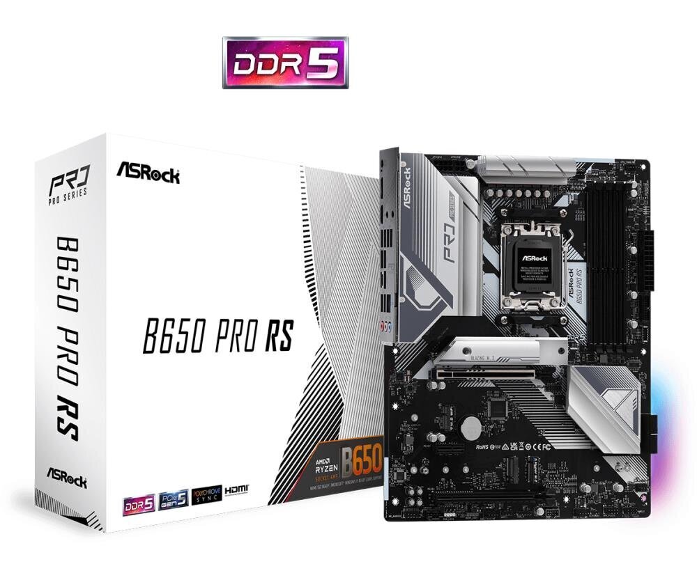 Asrock B650 PRO RS AMD B650 AM5 ATX DDR5 цена и информация | Emaplaadid | kaup24.ee