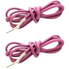 Эластичные круглые шнурки 3 мм 60 см с металлическими наконечниками, цвет розовый цена и информация | Уход за одеждой и обувью | kaup24.ee