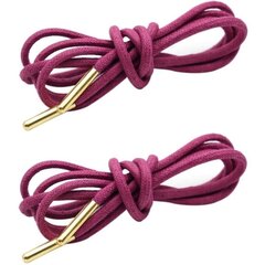 Эластичные круглые шнурки 3 мм 80 см с металлическими наконечниками, цвет тёмно-розовый цена и информация | Уход за одеждой и обувью | kaup24.ee