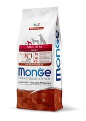 Monge Spec.. Сухой корм Line Mini Adult с бараниной, рисом и картофелем для маленьких взрослых собак 7,5 кг цена и информация | Сухой корм для собак | kaup24.ee
