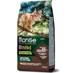 Täistoit kassidele Monge BWild Cat Adult metsjäneselihaga 10 kg hind ja info | Kuivtoit kassidele | kaup24.ee