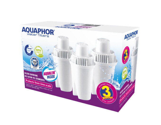 Aquaphor B100-15 Standard, 3 tk цена и информация | Filterkannud ja filtrid | kaup24.ee