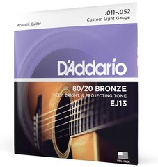 Keeled akustilisele kitarrile D'Addario EJ13 .011 hind ja info | Muusikariistade tarvikud | kaup24.ee