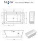 Vann Besco Amber 150, koos valge sifooni kattega hind ja info | Vannid | kaup24.ee