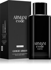 Парфюмированная вода Armani Code Homme Parfum EDP для мужчин 125 мл, сменный блок цена и информация | Giorgio Armani Духи, косметика | kaup24.ee