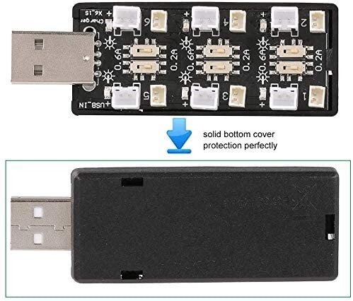 1 tk 1S LiPo akulaadija USB 3.8V / 4.35V 6 kanaliga LiSV laadija 1S väike Tiny Whoop Blade Inductrix Micro JST 1.25 JST-PH 2.0 mCX mCPX ühendused hind ja info | Nutiseadmed ja aksessuaarid | kaup24.ee