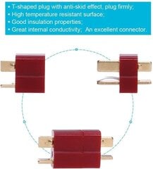 10 pistikut T-pistikupesad Deans mees ja naine koos 20 tüki kokkutõmbetoruga RC LiPo aku jaoks цена и информация | Смарттехника и аксессуары | kaup24.ee