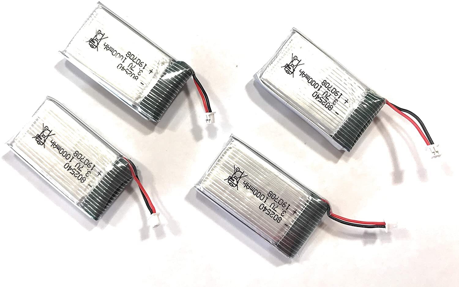 4 tk 3.7V liitium aku, 802540 3.7V 1000mAh aku koos kaitsekaardiga ESP32 arendusplaadi WiFi komplekti jaoks Arduino Nodemcu jaoks цена и информация | Nutiseadmed ja aksessuaarid | kaup24.ee