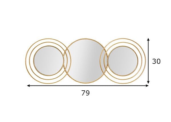 Peegel Triply Round, kuldne hind ja info | Peeglid | kaup24.ee