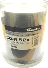 Компакт-диски Traxdata 100 шт. CD-R цена и информация | Виниловые пластинки, CD, DVD | kaup24.ee