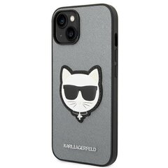 Karl Lagerfeld KLHCP14SSAPCHG iPhone 14 Saffiano Choupette Head Patch Silver hind ja info | Telefoni kaaned, ümbrised | kaup24.ee