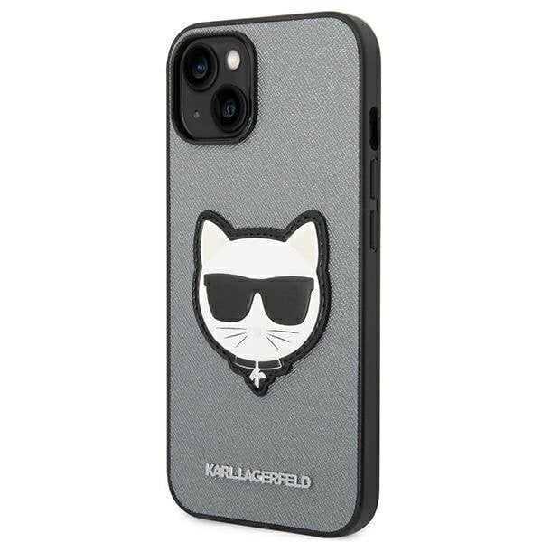 Karl Lagerfeld KLHCP14SSAPCHG iPhone 14 Saffiano Choupette Head Patch Silver цена и информация | Telefoni kaaned, ümbrised | kaup24.ee