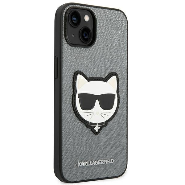 Karl Lagerfeld KLHCP14SSAPCHG iPhone 14 Saffiano Choupette Head Patch Silver цена и информация | Telefoni kaaned, ümbrised | kaup24.ee