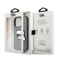Karl Lagerfeld KLHCP14LSAPKHG iPhone 14 Pro Saffiano Karl`s Head Patch Silver hind ja info | Telefoni kaaned, ümbrised | kaup24.ee
