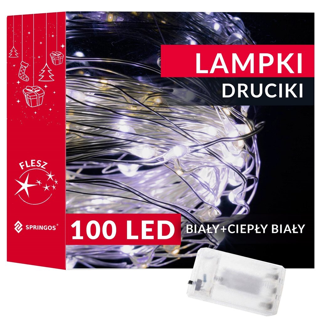 Tuled 100 LED, akuga CL0024 цена и информация | Jõulutuled | kaup24.ee